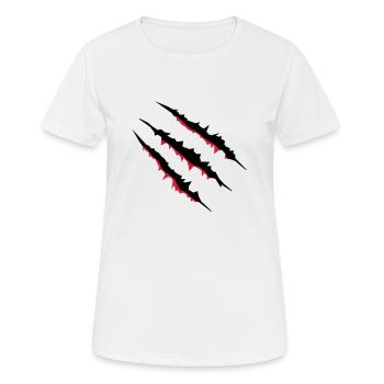 krallen_002 - Frauen T-Shirt atmungsaktiv - Weiß - Vorne - AI Model Female 172 dark (172cm)