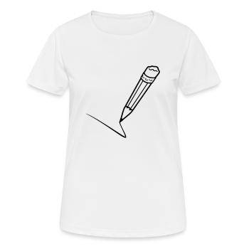 Clipart coche stylo - T-shirt respirant Femme - blanc - Devant - AI Model Female 172 dark (172cm)