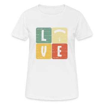 Paragliding - Frauen T-Shirt atmungsaktiv - Weiß - Vorne - AI Model Female 172 dark (172cm)