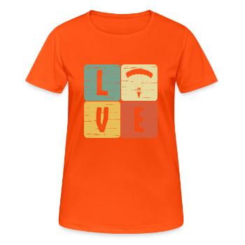 Paragliding - Women's Breathable T-Shirt - neon orange - Front - AI Model Female 172 dark (172cm)