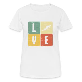Skispringen - Frauen T-Shirt atmungsaktiv - Weiß - Vorne - AI Model Female 172 dark (172cm)