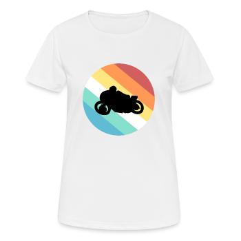 moto - T-shirt respirant Femme - blanc - Devant - AI Model Female 172 dark (172cm)