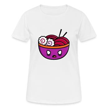 Angry Ramen - Frauen T-Shirt atmungsaktiv - Weiß - Vorne - AI Model Female 172 dark (172cm)