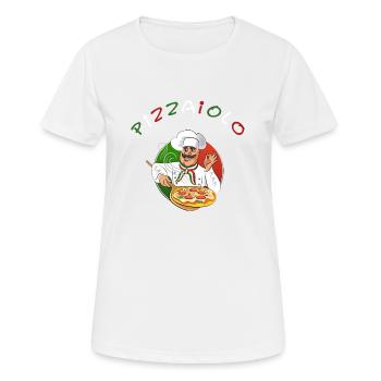 Pizzabäcker Pizzaiolo Pizza - Frauen T-Shirt atmungsaktiv - Weiß - Vorne - AI Model Female 172 dark (172cm)