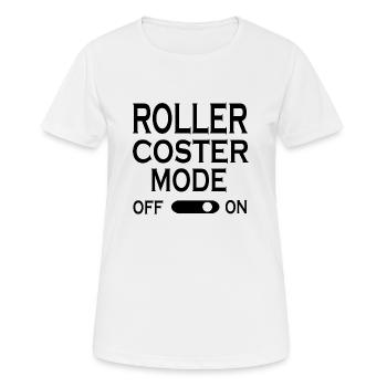 Rollercoaster montagnes russes - T-shirt respirant Femme - blanc - Devant - AI Model Female 172 dark (172cm)