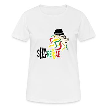 Ska & Reggae - T-shirt respirant Femme - blanc - Devant - AI Model Female 172 dark (172cm)