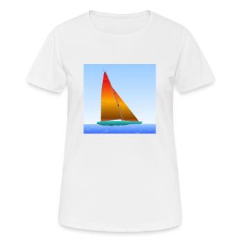 Voilier - T-shirt respirant Femme - blanc - Devant - AI Model Female 172 dark (172cm)