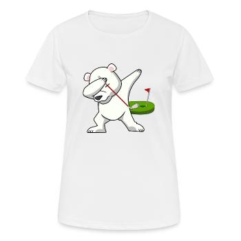 dab dabbing eisbär golf bear ballsportart polar 18 - T-shirt respirant Femme - blanc - Devant - AI Model Female 172 dark (172cm)