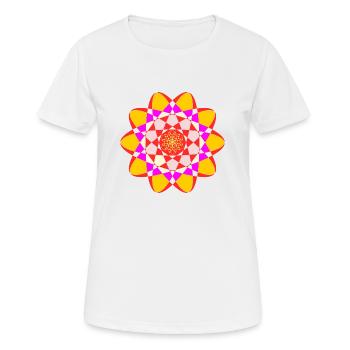 Mandala - T-shirt respirant Femme - blanc - Devant - AI Model Female 172 dark (172cm)