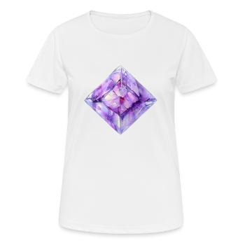 Aquarell Kristall - Frauen T-Shirt atmungsaktiv - Weiß - Vorne - AI Model Female 172 dark (172cm)