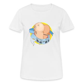 Peau et encre - T-shirt respirant Femme - blanc - Devant - AI Model Female 172 dark (172cm)
