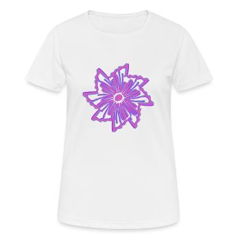 Blüte - Frauen T-Shirt atmungsaktiv - Weiß - Vorne - AI Model Female 172 dark (172cm)