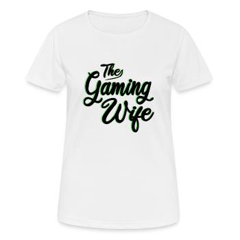 The Gaming Wife - Women's Breathable T-Shirt - white - Front - AI Model Female 172 dark (172cm)