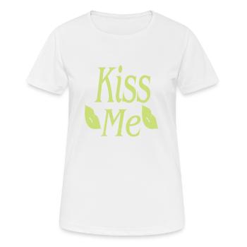 Embrasse-moi - T-shirt respirant Femme - blanc - Devant - AI Model Female 172 dark (172cm)