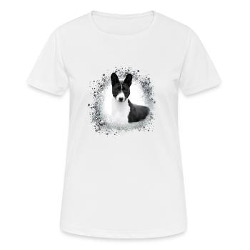 basenji,dog,graffiti,painting - Women's Breathable T-Shirt - white - Front - AI Model Female 172 dark (172cm)
