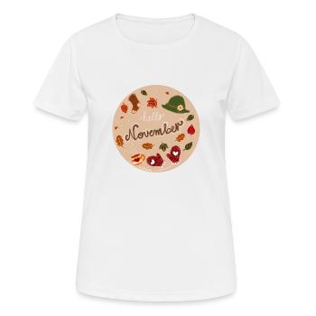 November Love - Women's Breathable T-Shirt - white - Front - AI Model Female 172 dark (172cm)