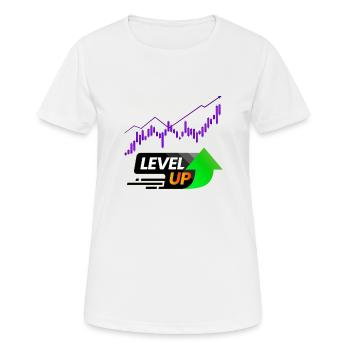 Level UP - T-shirt respirant Femme - blanc - Devant - AI Model Female 172 dark (172cm)