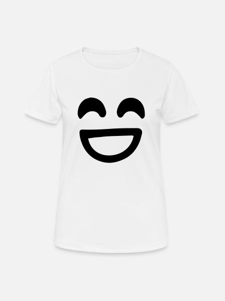 Smile Face Vector - Women's Breathable T-Shirt - white