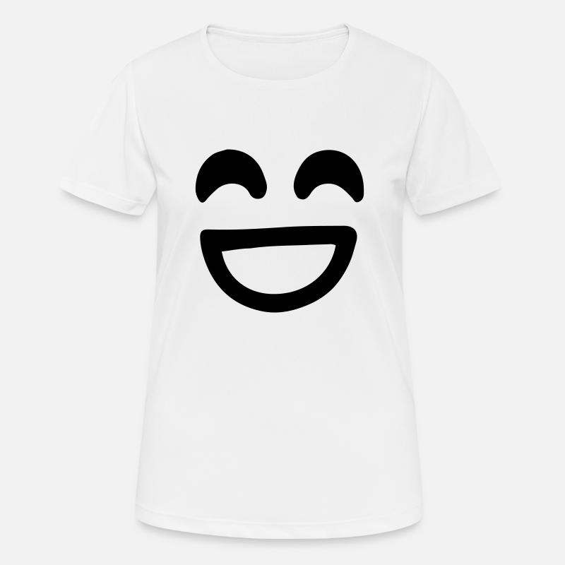 Smile Face Vector - Women's Breathable T-Shirt - white