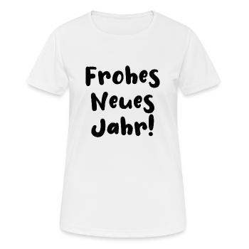 Frohes Neues Jahr - Frauen T-Shirt atmungsaktiv - Weiß - Vorne - AI Model Female 172 dark (172cm)