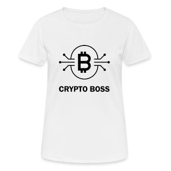 Bitcoin Trading Crypto Stocks - T-shirt respirant Femme - blanc - Devant - AI Model Female 172 dark (172cm)