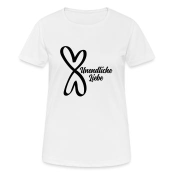 unendliche Liebe - Frauen T-Shirt atmungsaktiv - Weiß - Vorne - AI Model Female 172 dark (172cm)