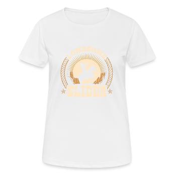 Trombone Player, Lonesome Slider, Cowboy - Frauen T-Shirt atmungsaktiv - Weiß - Vorne - AI Model Female 172 dark (172cm)