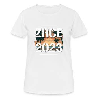 Zrce 2023 - Frauen T-Shirt atmungsaktiv - Weiß - Vorne - AI Model Female 172 dark (172cm)