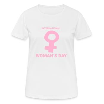 Internationaler Frauentag - Frauen T-Shirt atmungsaktiv - Weiß - Vorne - AI Model Female 172 dark (172cm)