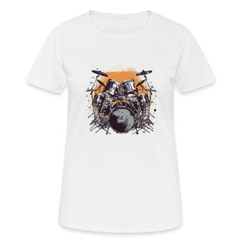 Die Batterie - Frauen T-Shirt atmungsaktiv - Weiß - Vorne - AI Model Female 172 dark (172cm)