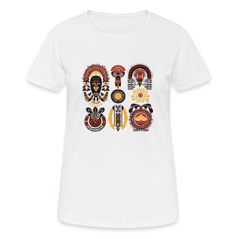African folklore - Women's Breathable T-Shirt - white - Front - AI Model Female 172 dark (172cm)