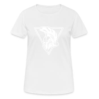 Spartaner Helm Gladiator Symbol - Frauen T-Shirt atmungsaktiv - Weiß - Vorne - AI Model Female 172 dark (172cm)