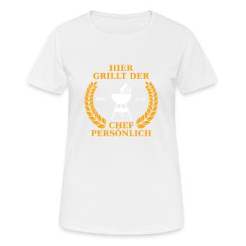 Grillen BBQ - Frauen T-Shirt atmungsaktiv - Weiß - Vorne - AI Model Female 172 dark (172cm)