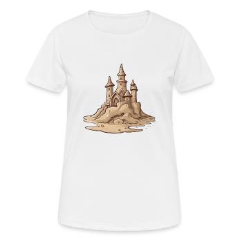 Le château de sable - T-shirt respirant Femme - blanc - Devant - AI Model Female 172 dark (172cm)