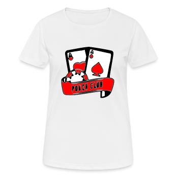 Poker Cartes Rouge - T-shirt respirant Femme - blanc - Devant - AI Model Female 172 dark (172cm)