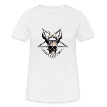 death metal - Frauen T-Shirt atmungsaktiv - Weiß - Vorne - AI Model Female 172 dark (172cm)