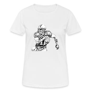 Ballsport - Frauen T-Shirt atmungsaktiv - Weiß - Vorne - AI Model Female 172 dark (172cm)