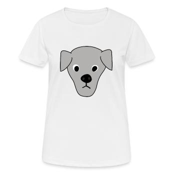 chiot 6 - T-shirt respirant Femme - blanc - Devant - AI Model Female 172 dark (172cm)