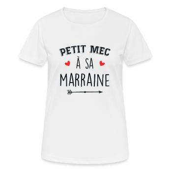Kleiner Kerl zu seiner Patentante - Frauen T-Shirt atmungsaktiv - Weiß - Vorne - AI Model Female 172 dark (172cm)