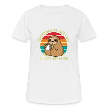 Faules Ich - Frauen T-Shirt atmungsaktiv - Weiß - Vorne - AI Model Female 172 dark (172cm)