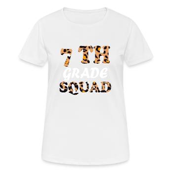 Cadeaux d’enseignant Leopard 7th Grade - T-shirt respirant Femme - blanc - Devant - AI Model Female 172 dark (172cm)