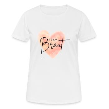 TEAM Braut - Frauen T-Shirt atmungsaktiv - Weiß - Vorne - AI Model Female 172 dark (172cm)