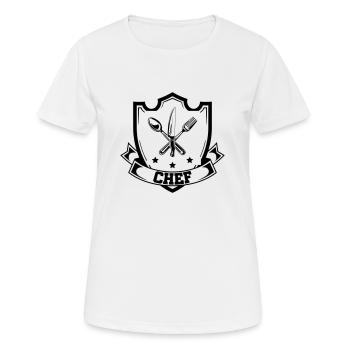 Chef Chef - T-shirt respirant Femme - blanc - Devant - AI Model Female 172 dark (172cm)