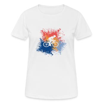 Bicycle Cycling Road Bike Vintage - Women's Breathable T-Shirt - white - Front - AI Model Female 172 dark (172cm)