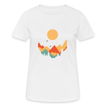 Einfache Landschaft - Frauen T-Shirt atmungsaktiv - Weiß - Vorne - AI Model Female 172 dark (172cm)