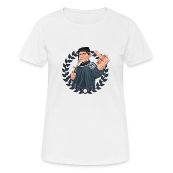 Rieser Grantler // Illustration - Frauen T-Shirt atmungsaktiv - Weiß - Vorne - AI Model Female 172 dark (172cm)