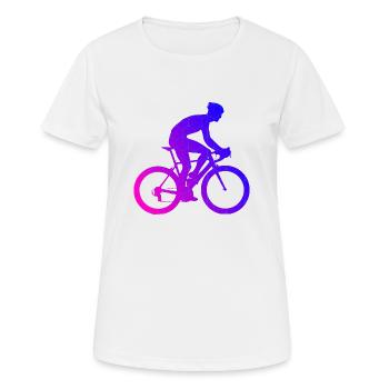 Road Bike Rennradfahrer Damen Rennradfahren - Frauen T-Shirt atmungsaktiv - Weiß - Vorne - AI Model Female 172 dark (172cm)