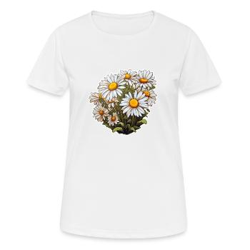 Pâquerette - T-shirt respirant Femme - blanc - Devant - AI Model Female 172 dark (172cm)