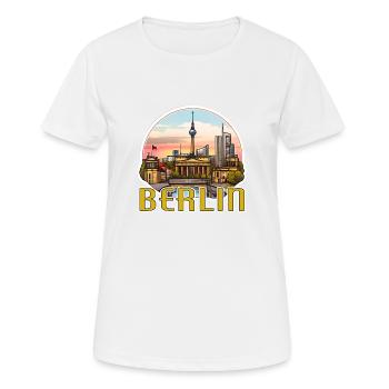 Berlin Capitale - T-shirt respirant Femme - blanc - Devant - AI Model Female 172 dark (172cm)