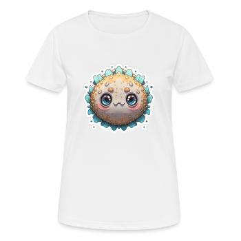Pufferfish Lover - Women's Breathable T-Shirt - white - Front - AI Model Female 172 dark (172cm)